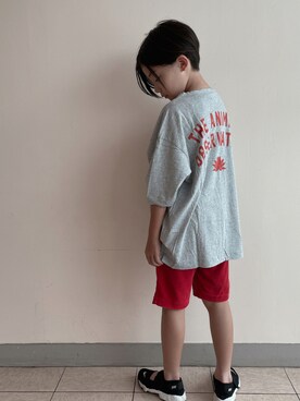 「The animals observatory（ジ・アニマルズ・オブザーバトリー）のアイテム」を使った、eightmaaanさん（キッズ・132cm）の夏コーディネート