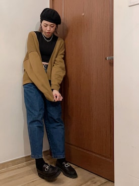 「男物を着る女」｜MoE さん（レディース・160cm）の秋コーディネート