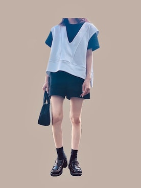 「IamI in fact…」｜◻︎さん（レディース・153cm）の夏コーディネート