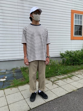 「NEAT（ニート）のアイテム（キャップ）」を使った、きょーへーさん（メンズ・169cm）の秋コーディネート