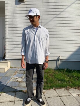 「NEAT（ニート）のアイテム（帽子）」を使った、きょーへーさん（メンズ・169cm）の秋コーディネート