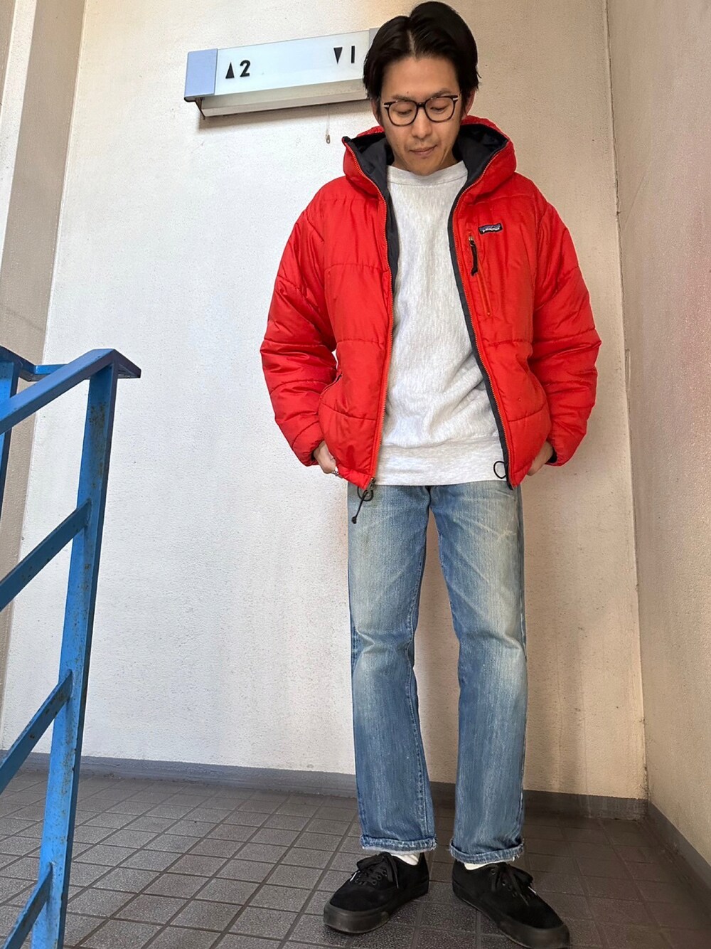 patagonia フード付きダウンジャケット M レッド パタゴニア メンズ・フィッツロイ・ダウン・フーディ (カラー Amanita