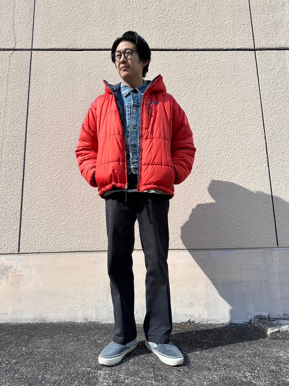 patagonia フード付きダウンジャケット XS レッド Patagonia ダウン