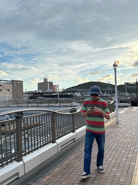 「KNOX（ノックス）のアイテム」を使った、きょーへーさん（メンズ・169cm）の夏コーディネート