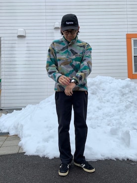 patagoniaのニット/セーター（グリーン系）を使った人気ファッション