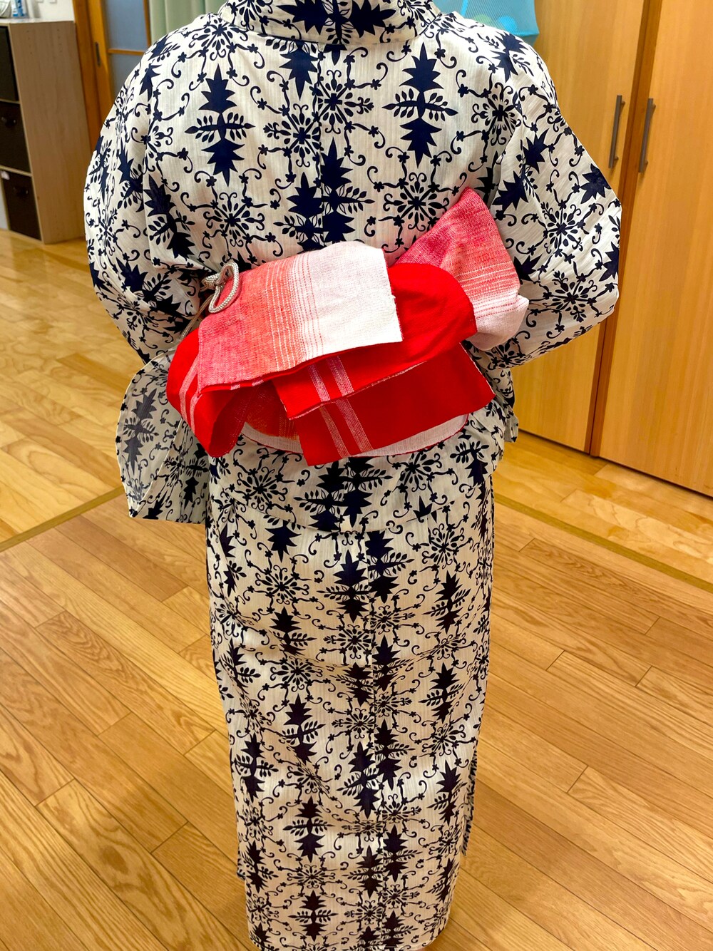 「休日スタイル、夏コーデ、ゆかた、浴衣、低身長コーデ、低身長、夏、今日のコーデ」｜「浴衣のアイテム（その他、ブルー系）」を使った、SARINAさん（レディース・148cm）の夏コーディネートの1枚目の写真