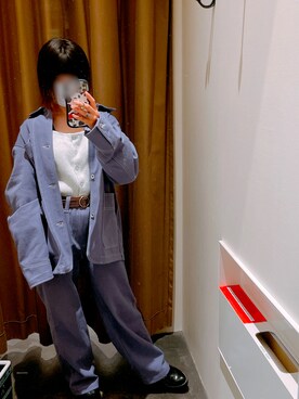 「ラベンダー」｜「アイテム（その他アウター）」を使った、SARINAさん（レディース・148cm）の春コーディネート
