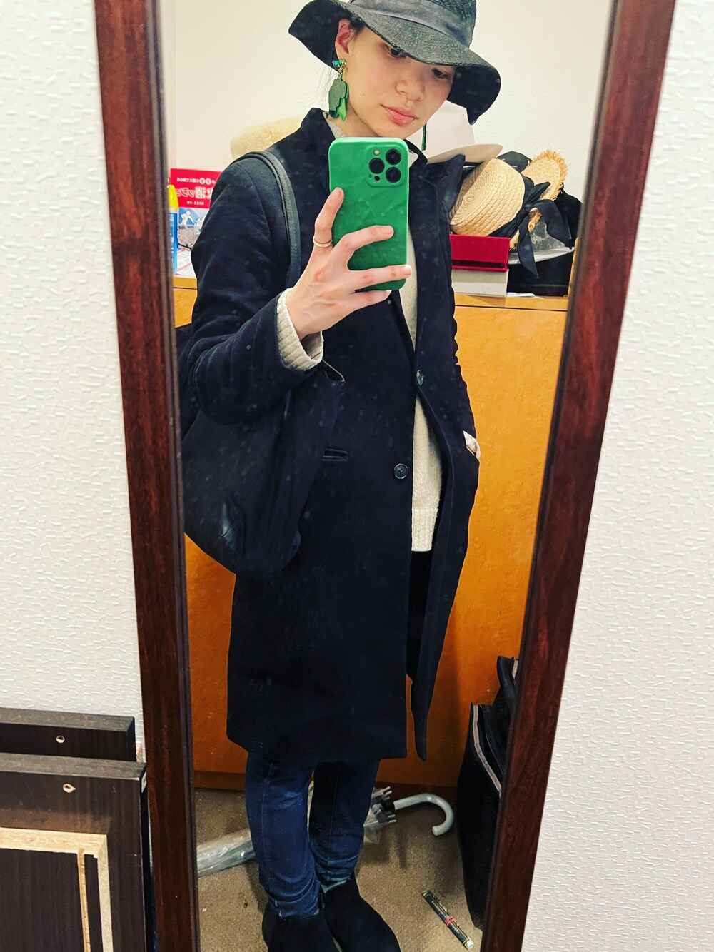 「ロミーションのアイテム（イヤリング、グリーン系）」を使った、ボンボンさん（レディース・164cm）の夏コーディネートの1枚目の写真