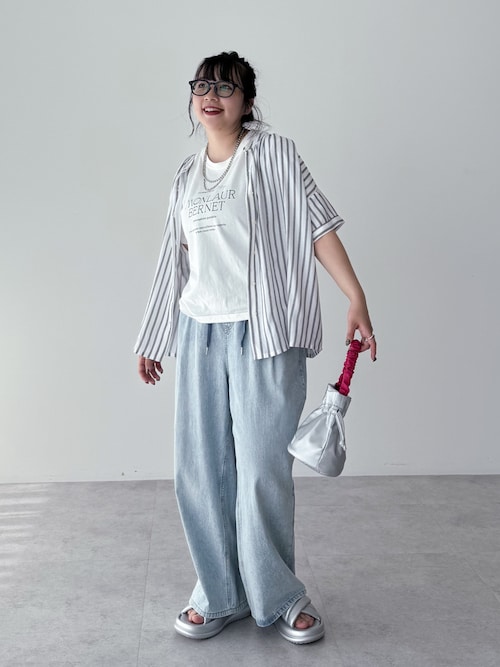 新品・未使用【バヤコ】keep being you ライトデニムパンツ ホワイト 新品・未使用【バヤコ】keep being you ライトデニムパンツ