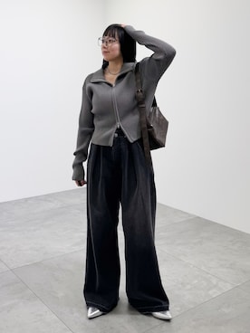「Green　Parks（グリーンパークス）のアイテム」を使った、ユナさん（骨格ストレート・レディース・155cm）の冬コーディネート