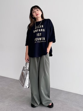 「アイテム（トートバッグ）」を使った、ユナさん（レディース・155cm・20代）の夏コーディネート