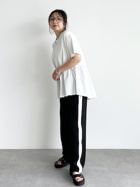 「ELENCARE DUE（エレンカーレデュエ）のアイテム」を使った、ユナさん（レディース・154cm）の夏コーディネート