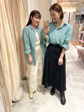 「お揃いコーデ」｜「アイテム（ブーツ）」を使った、akariさん（レディース・168cm）の秋コーディネート