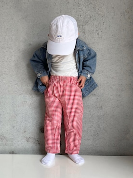 「MIKI HOUSE（ミキハウス）のアイテム（チノパンツ）」を使った、maさん（キッズ・90cm）の春コーディネート