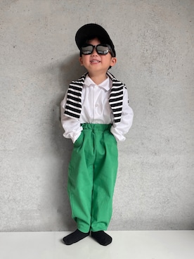 「アイテム（キャップ）」を使った、maさん（キッズ・90cm）の春コーディネート