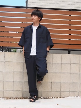 セットアップを使った ユニクロ のメンズ人気ファッションコーディネート Wear