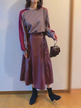 「frames RAY CASSIN（フレームスレイカズン）のアイテム（バッグ）」を使った、ナナさん（レディース・165cm）の秋コーディネート