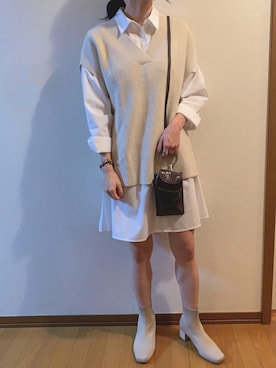 「frames RAY CASSIN（フレームスレイカズン）のアイテム（バッグ）」を使った、ナナさん（レディース・165cm）の秋コーディネート