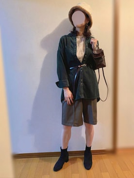 「frames RAY CASSIN（フレームスレイカズン）のアイテム（バッグ）」を使った、ナナさん（レディース・165cm）の秋コーディネート