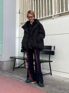 「Lui's（ルイス）のアイテム（ブルゾン）」を使った、yuka nakamoriさん（レディース・152cm）の冬コーディネート