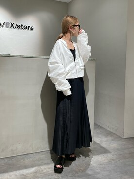 「Lui's（ルイス）のアイテム（ブルゾン）」を使った、yuka nakamoriさん（レディース・152cm）の春コーディネート