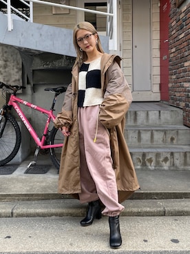 「holiday」｜「アイテム（ジャケット/アウター）」を使った、yuka nakamoriさん（レディース・152cm）の秋コーディネート