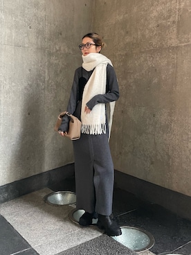 「Lui's（ルイス）のアイテム（ワンピース/ドレス）」を使った、yuka nakamoriさん（レディース・153cm）の秋コーディネート