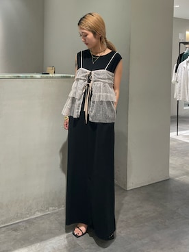 「Lui's（ルイス）のアイテム（ワンピース/ドレス）」を使った、yuka nakamoriさん（レディース・154cm）の夏コーディネート