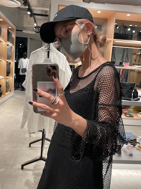 「CLANE（クラネ）のアイテム（帽子）」を使った、yuka nakamoriさん（レディース・152cm）の夏コーディネート