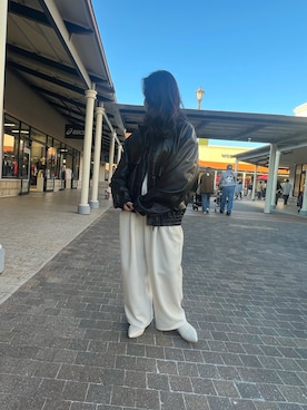 「アイテム（スウェットパンツ）」を使った、ゆずきさん（レディース・152cm）の秋コーディネート