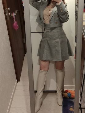 「ROYAL PARTY（ロイヤルパーティー）のアイテム（その他アウター）」を使った、tomicarenさん（レディース・160cm）の春コーディネート