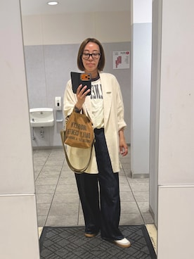 「FRAMeWORK（フレームワーク）のアイテム（ジャケット/アウター）」を使った、yayowillさん（レディース・160cm）の夏コーディネート