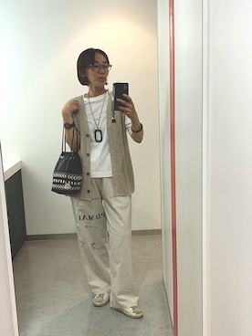 「アイテム（ニット/セーター）」を使った、yayowillさん（レディース・160cm・40代）の夏コーディネート