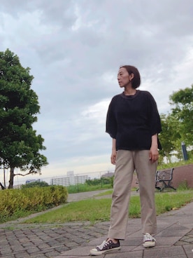 「TICCA（ティッカ）のアイテム（トップス）」を使った、yayowillさん（レディース・159cm）の夏コーディネート
