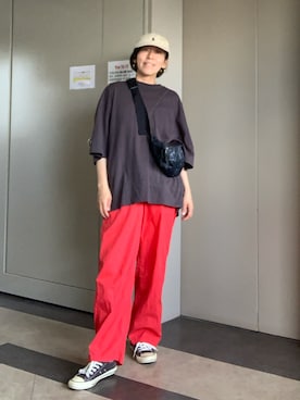 「アイテム（ボディバッグ/ウエストポーチ）」を使った、yayowillさん（レディース・159cm）の夏コーディネート