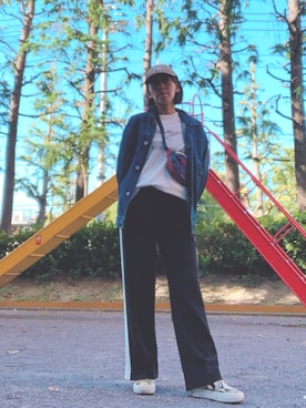 「FRAMeWORK（フレームワーク）のアイテム（デニムジャケット）」を使った、yayowillさん（レディース・159cm）の秋コーディネート