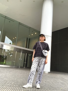 「FIL DE FER（フィルデフェール）のアイテム（パンツ）」を使った、yayowillさん（レディース・159cm）の夏コーディネート
