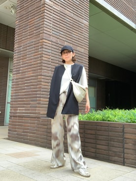 「AP STUDIO（エーピーストゥディオ）のアイテム（パンツ）」を使った、yayowillさん（レディース・159cm）の夏コーディネート