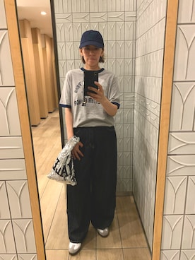 「アイテム（Tシャツ/カットソー）」を使った、yayowillさん（レディース・160cm・40代）の夏コーディネート