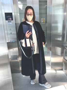 「ESLOW（エスロー）のアイテム」を使った、yayowillさん（レディース・159cm）の冬コーディネート