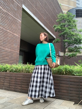「VERMEIL par iena（ヴェルメイユパーイエナ）のアイテム（ニット/セーター）」を使った、yayowillさん（レディース・159cm）の夏コーディネート