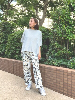 【新品未使用】Spick & Span リーフプリントリラックスパンツ Spick & Span（スピックアンドスパン）の「リーフプリント