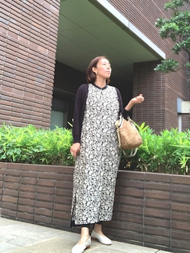「NOMBRE IMPAIR（ノンブルアンペール）のアイテム（カーディガン/ボレロ）」を使った、yayowillさん（レディース・159cm）の夏コーディネート