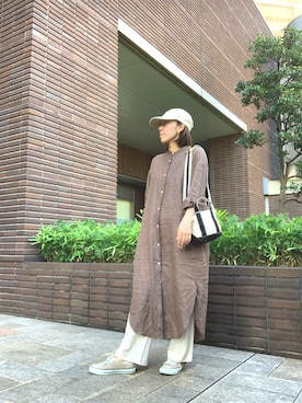 「FRAMeWORK（フレームワーク）のアイテム（ワンピース/ドレス）」を使った、yayowillさん（レディース・159cm）の秋コーディネート