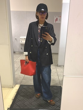 「アイテム（テーラードジャケット）」を使った、yayowillさん（レディース・160cm・40代）の秋コーディネート