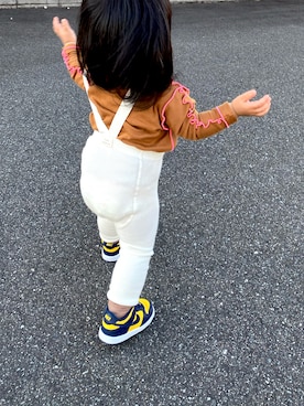 「むすめコーデ」｜「アイテム（パンツ）」を使った、ひなぴよさん（キッズ・80cm）の秋コーディネート