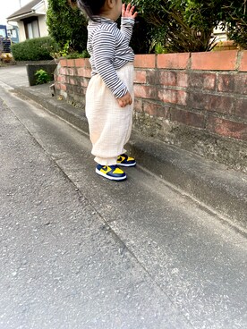 「むすめコーデ」｜「アイテム（パンツ）」を使った、ひなぴよさん（キッズ・80cm）の秋コーディネート