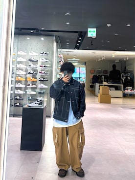 「ANGLAN（アングラン）のアイテム（パンツ）」を使った、☆MIZU☆さん（メンズ・164cm）の春コーディネート