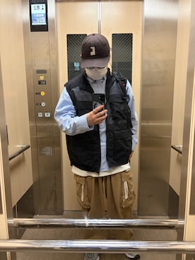 「ANGLAN（アングラン）のアイテム（パンツ）」を使った、☆MIZU☆さん（メンズ・164cm）の春コーディネート