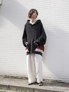「SHINYAKOZUKA（シンヤコヅカ）のアイテム（シューズ）」を使った、ライセルさん（メンズ・173cm）の春コーディネート